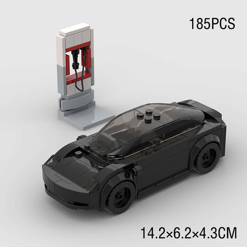 Black Tesla Model 3 Building Blocks