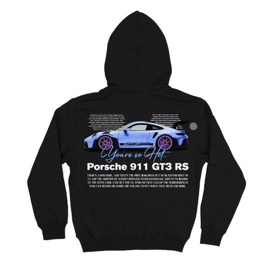 Black and blue Porsche hoodie