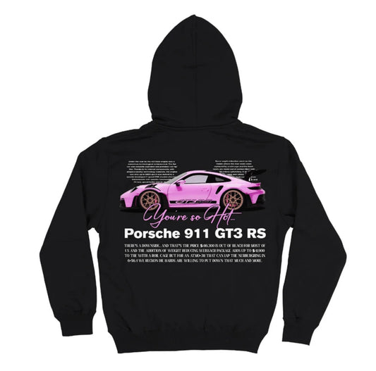 Black and Pink Porsche Hoodie