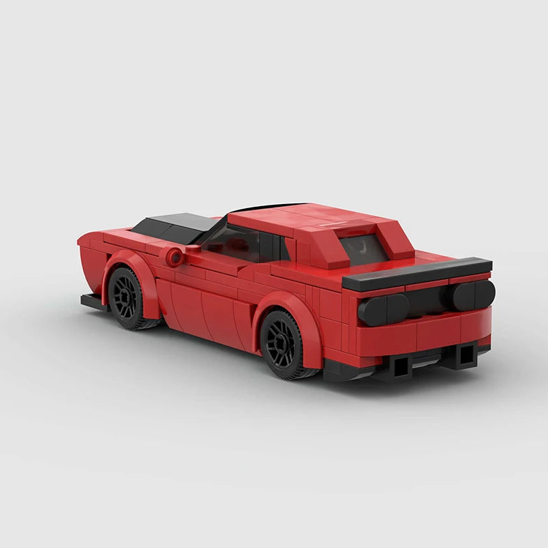 Red Dodge Charger Building Blocks