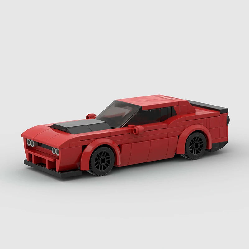 Red Dodge Charger Building Blocks