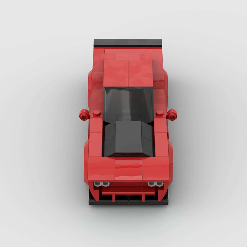 Red Dodge Charger Building Blocks