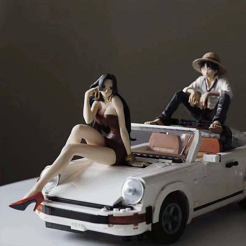 Retro Porsche 911 Convertible Sports Car Building Block