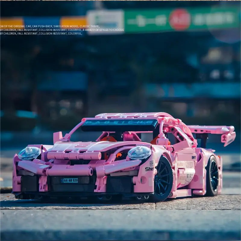 Pink Porsche Building Blocks