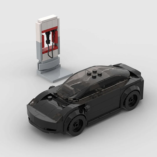 Black Tesla Model 3 Building Blocks