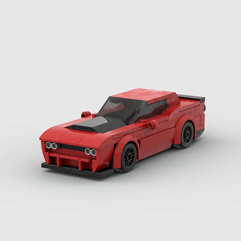 Red Dodge Charger Building Blocks