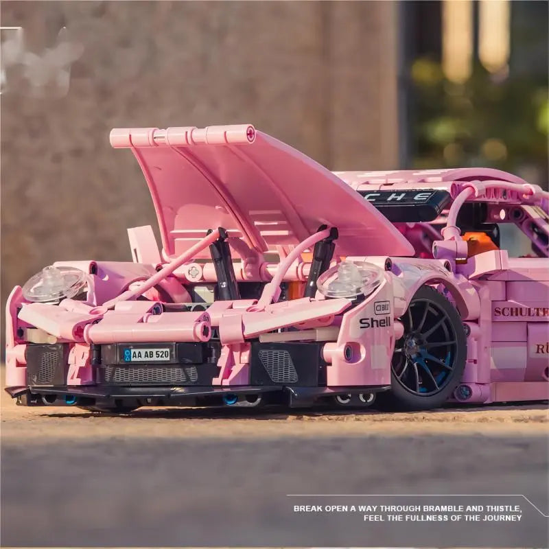 Pink Porsche Building Blocks