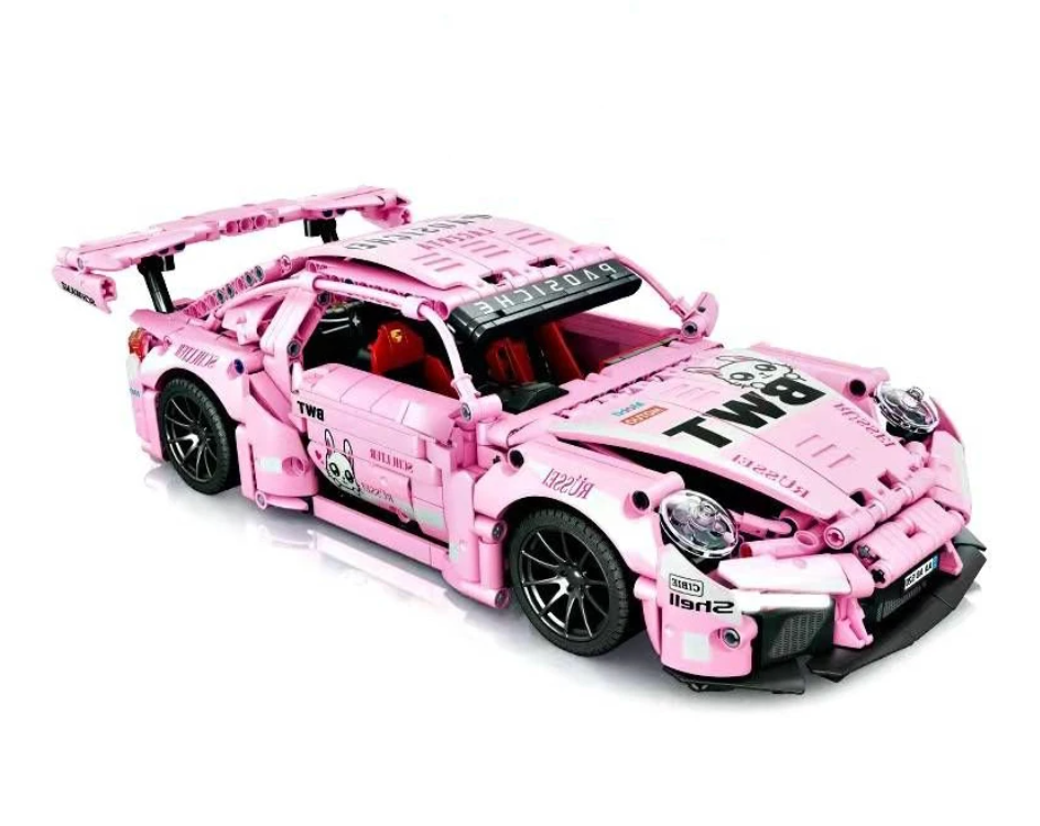 Pink Porsche Building Blocks