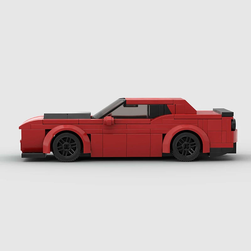 Red Dodge Charger Building Blocks